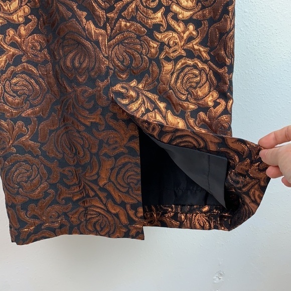 Betty Paige copper metallic 50s retro wiggle dress - Picture 6 of 10